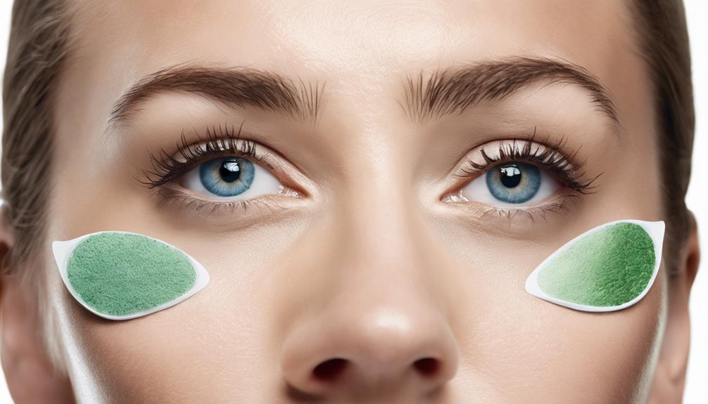 soothing eye cream application