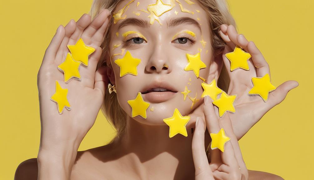 star shaped hydrogel face masks