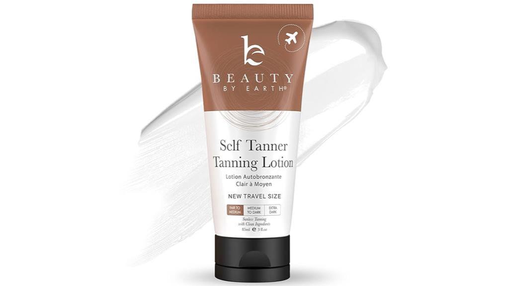 travel sized organic self tanner