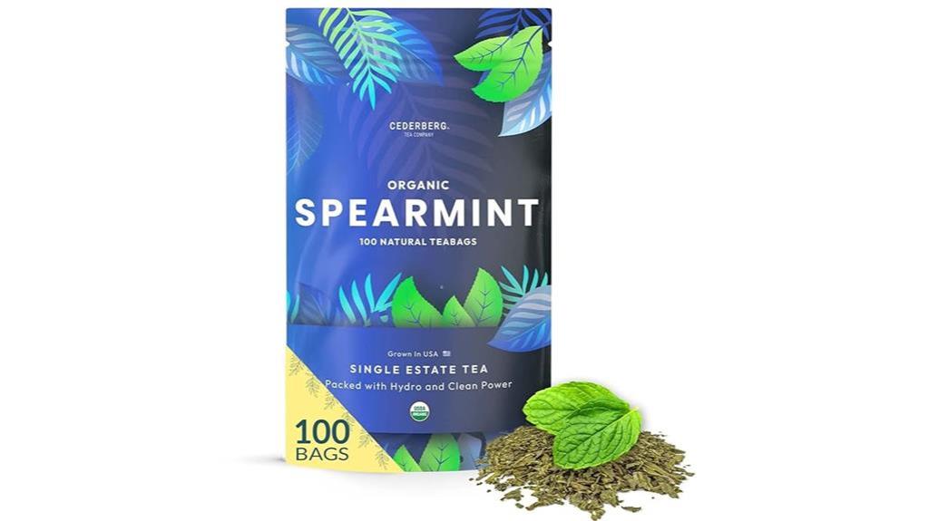 usa grown organic spearmint tea