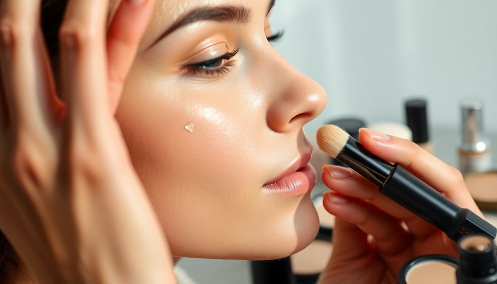 acne friendly makeup product selection