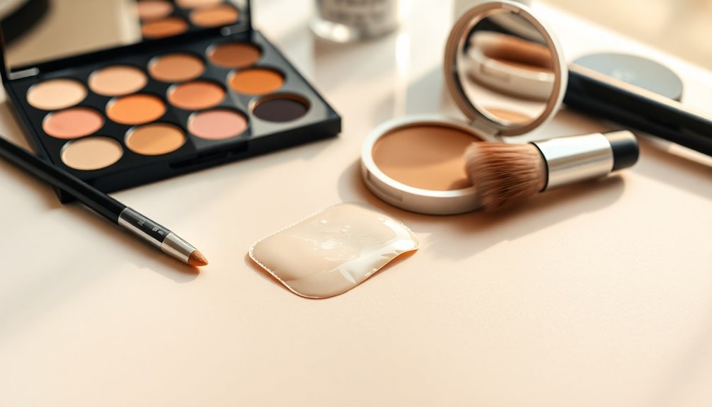 applying makeup with patches