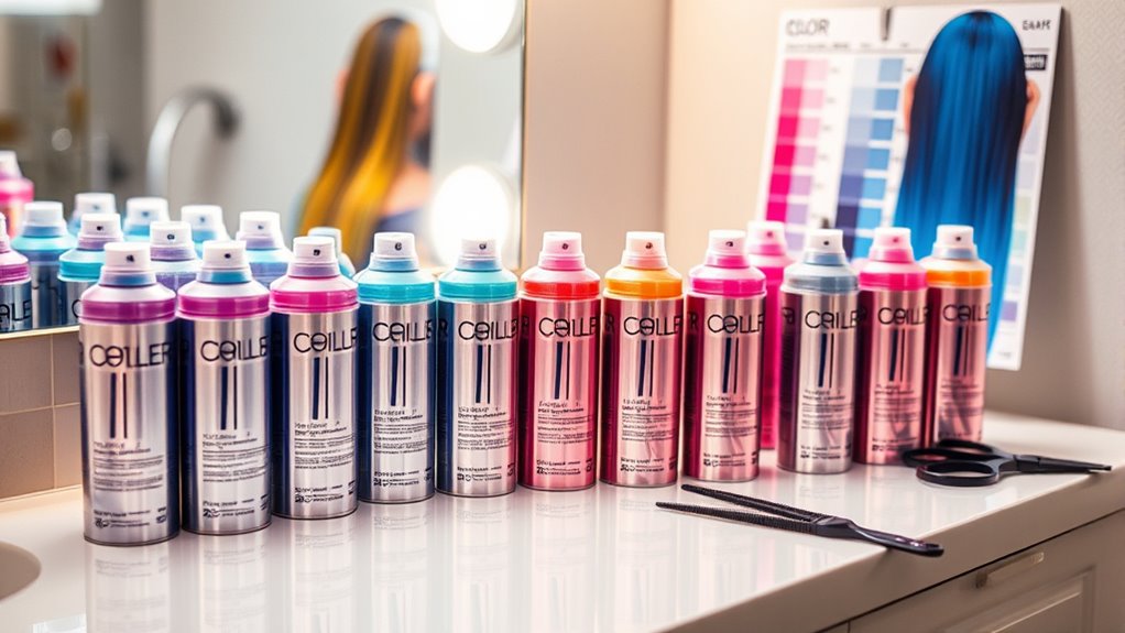 choosing hair color sprays