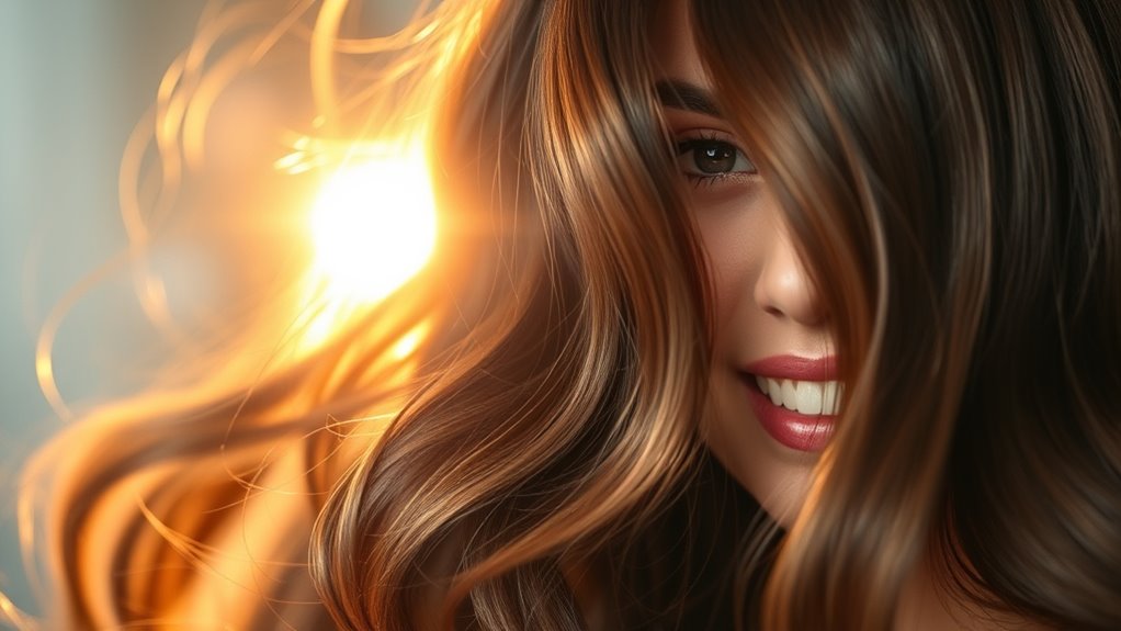 dark brown hair highlights