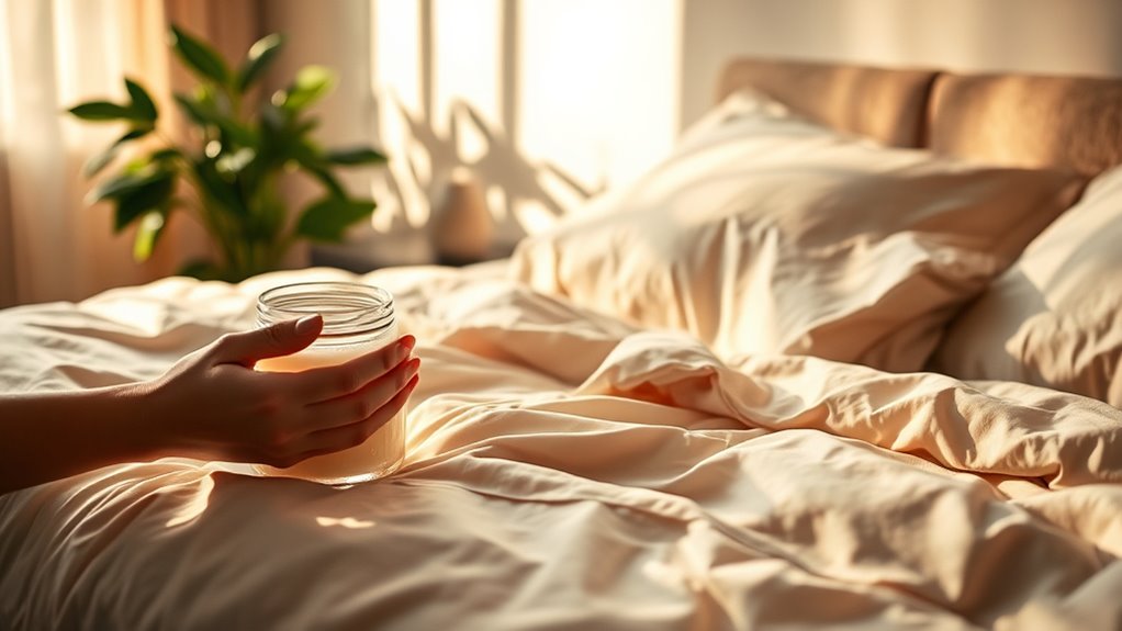 nighttime skincare patch application