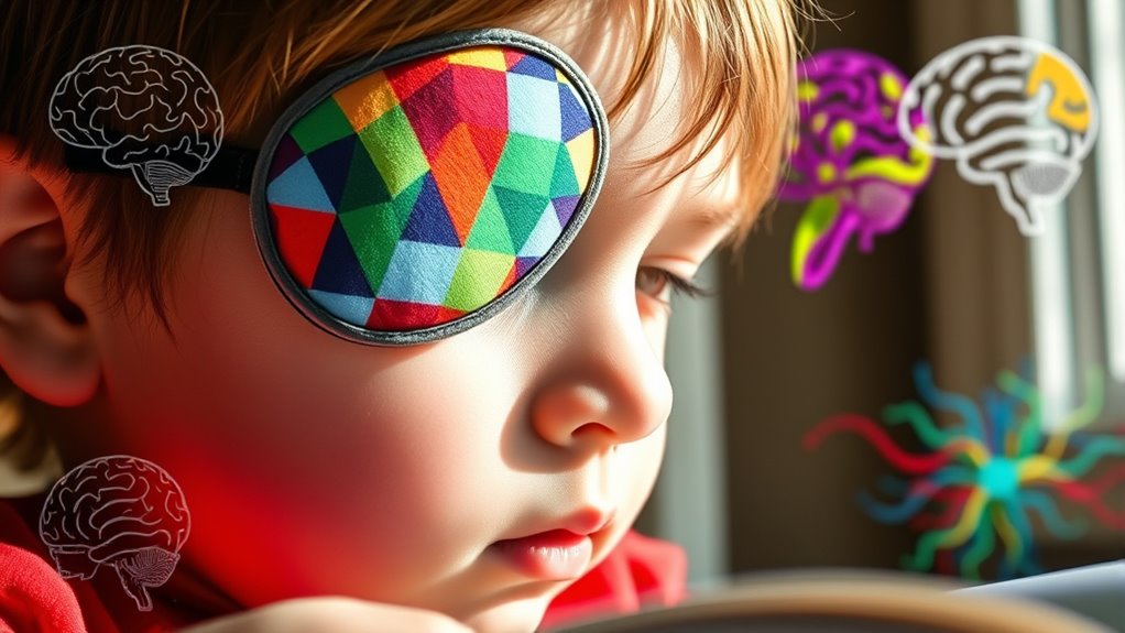 patching fosters brain growth
