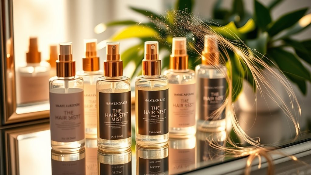 selecting shine enhancing hair mists
