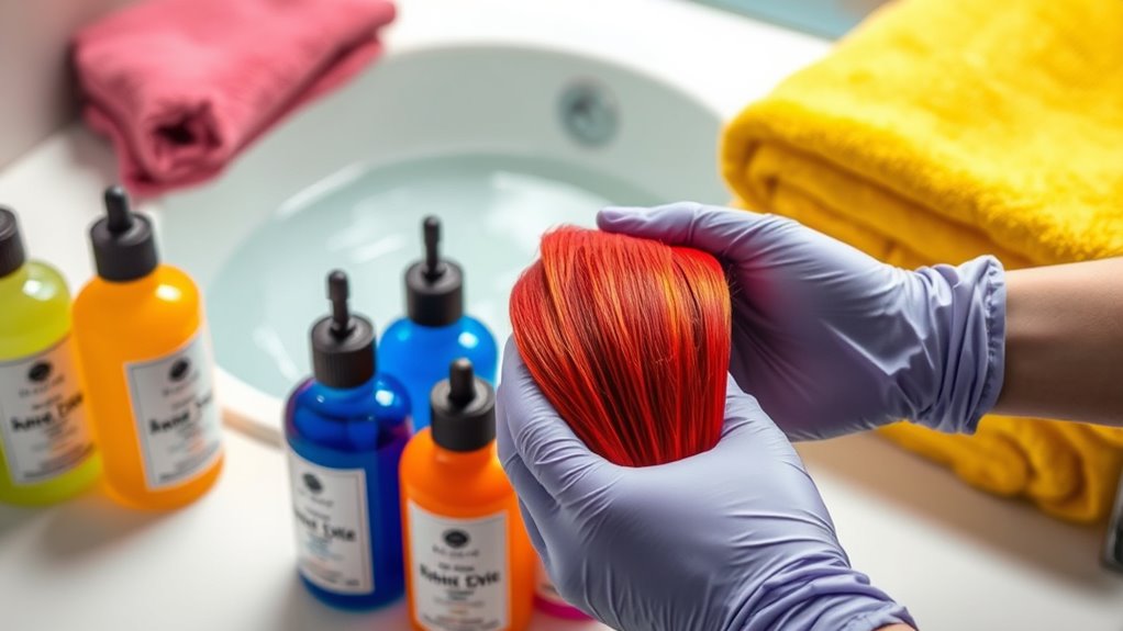 temporary dye removal techniques