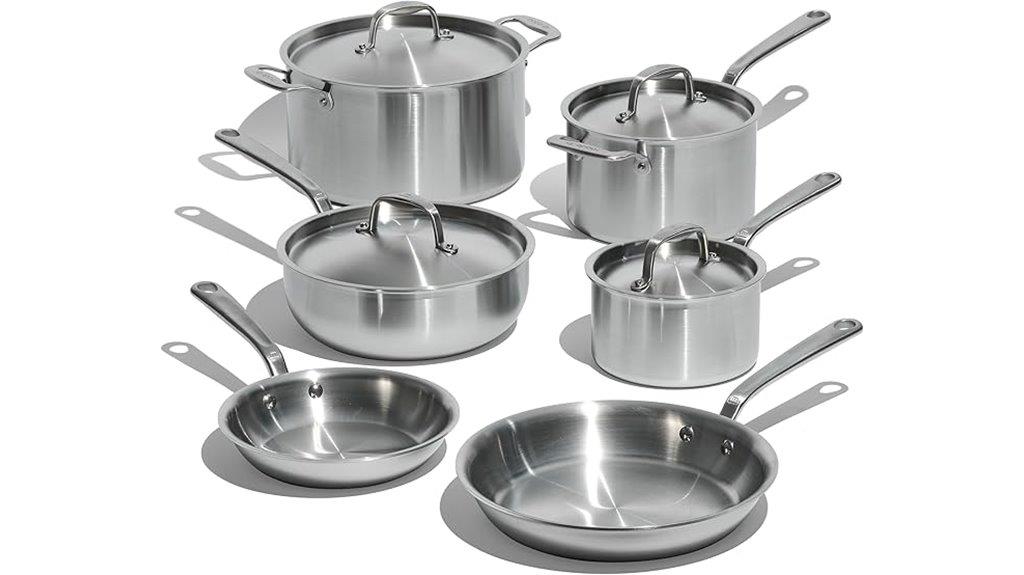 10 piece stainless cookware set