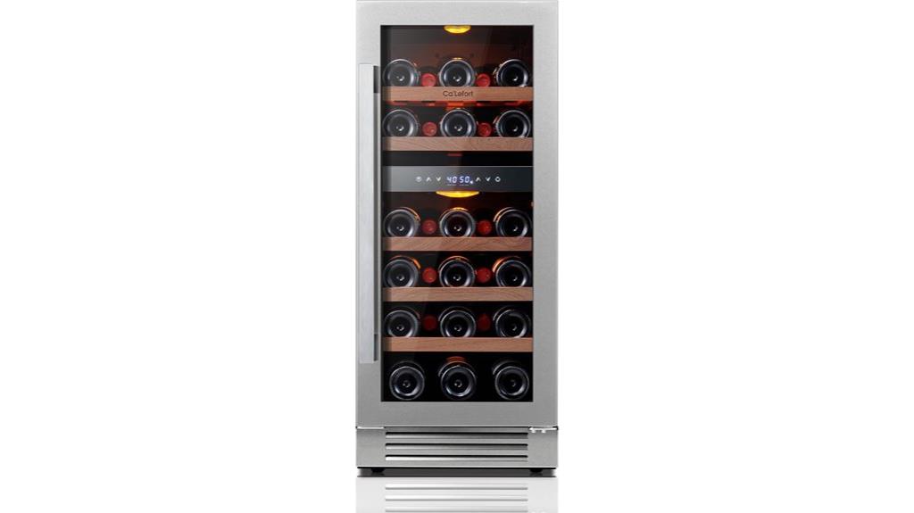 15 inch dual zone wine cooler