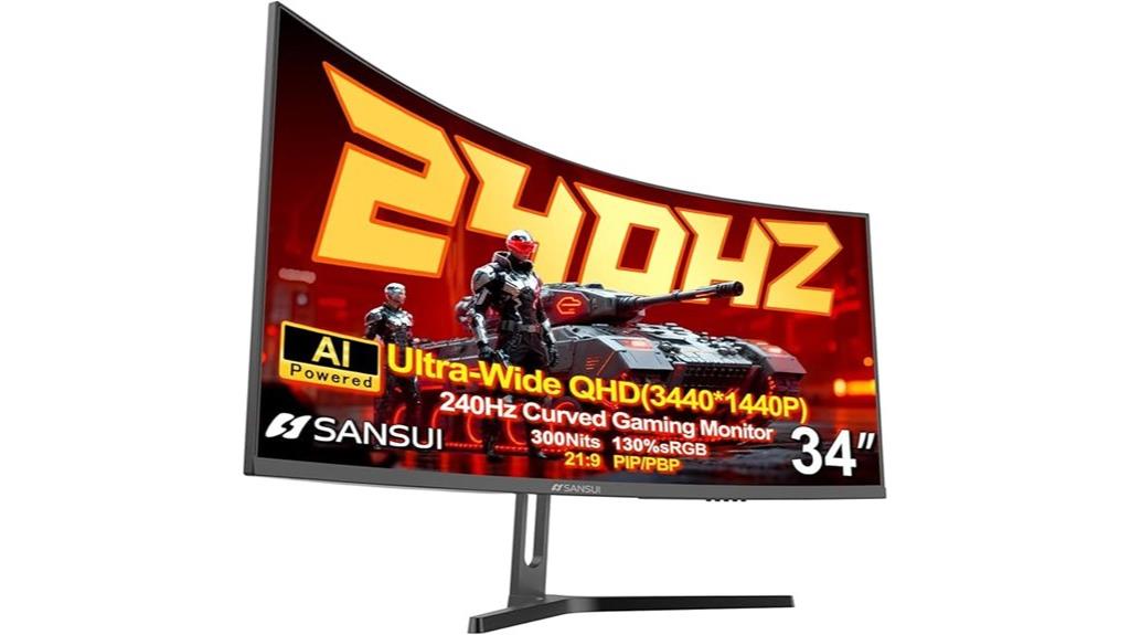34 inch curved gaming monitor