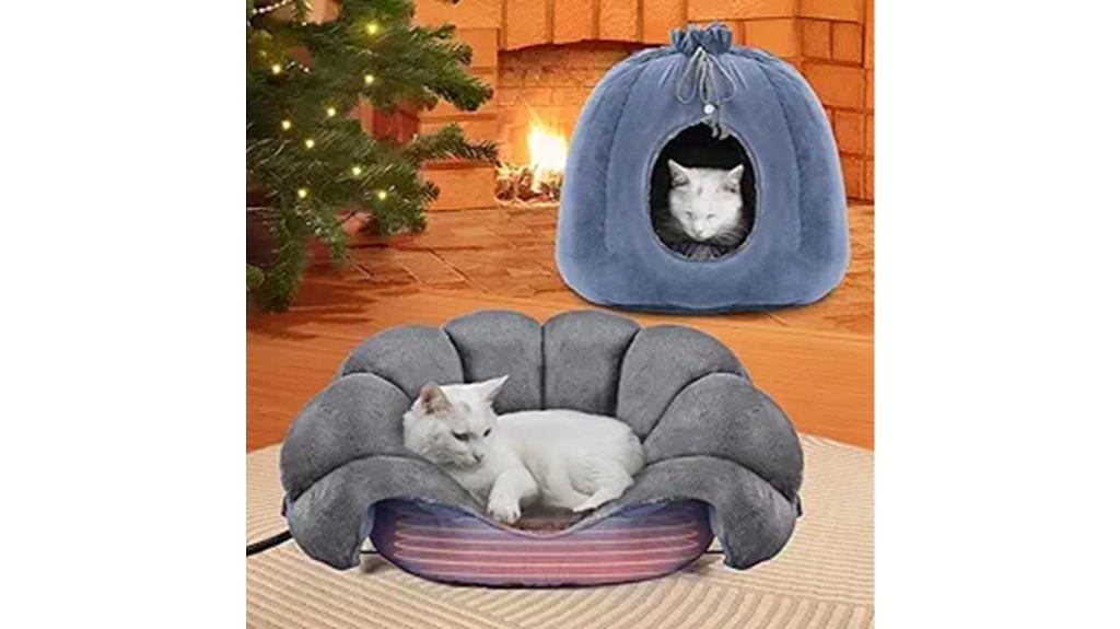 all season heated cat bed