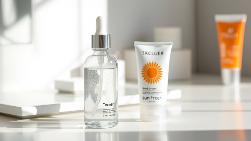 apply toner wait then sunscreen