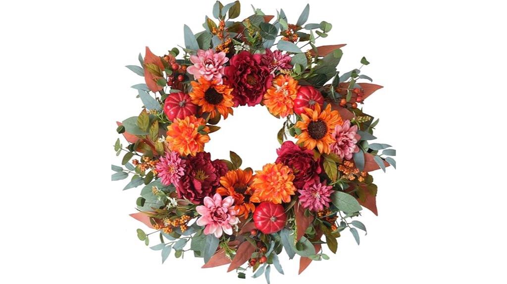 autumn floral front door