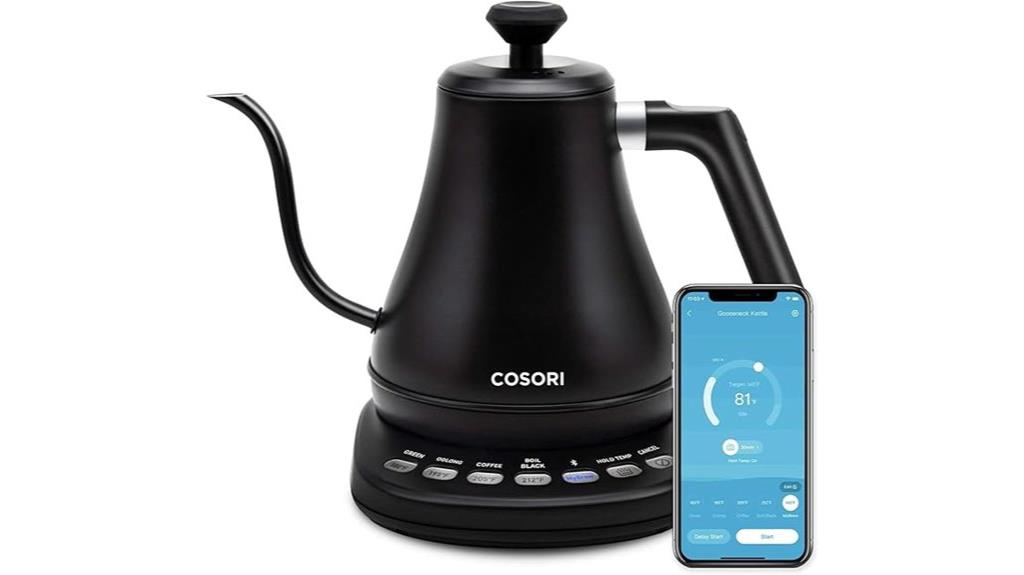 bluetooth controlled variable temperature kettle