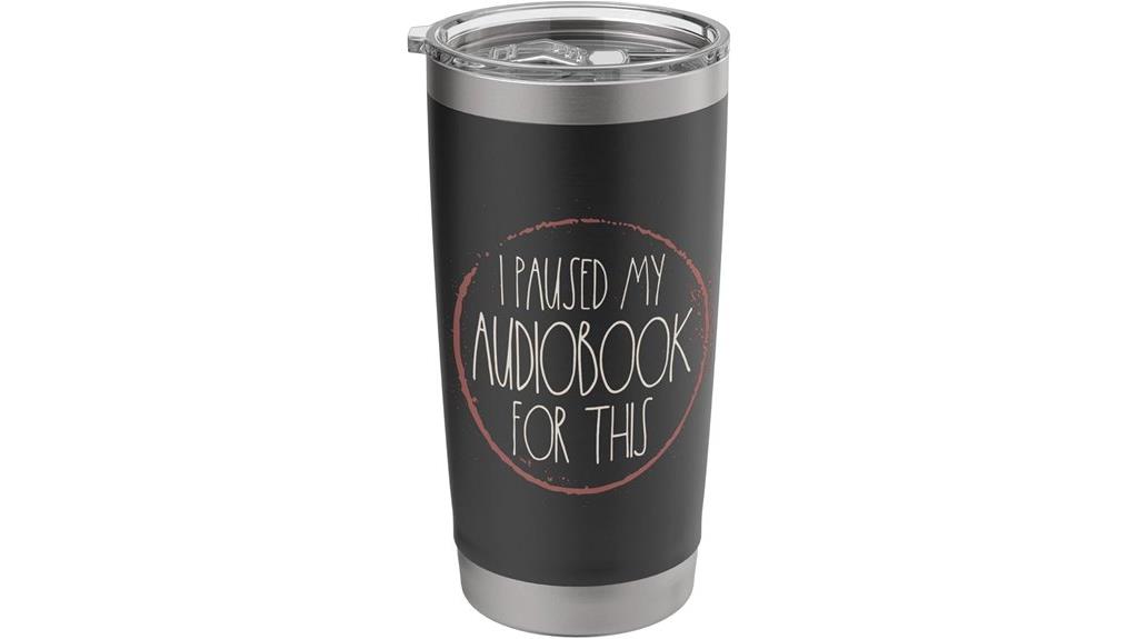 book themed metal tumbler