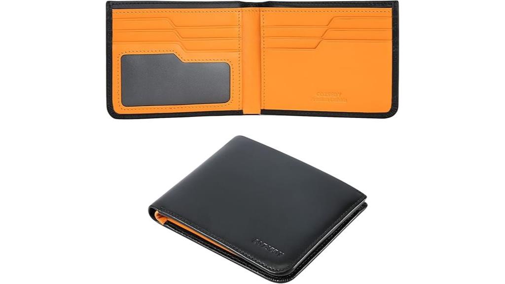 calfskin rfid bifold wallet