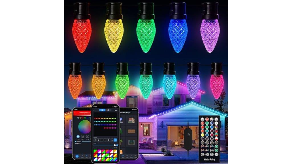 colorful app controlled christmas lights