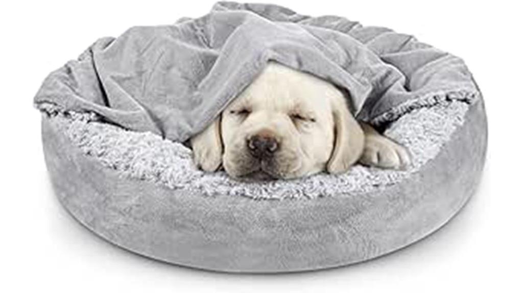 cozy hooded pet bed