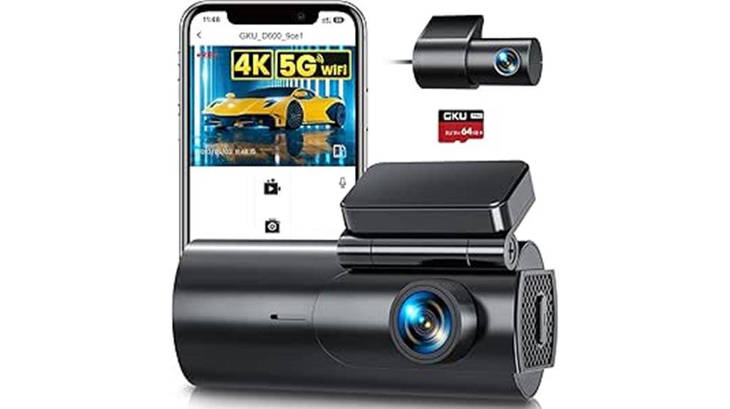 dual 4k 1080p dash camera