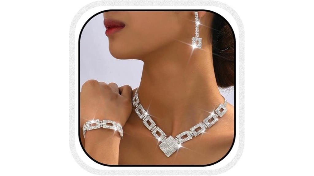 elegant crystal wedding jewelry