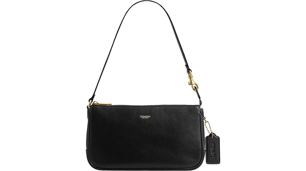 elegant leather shoulder bag