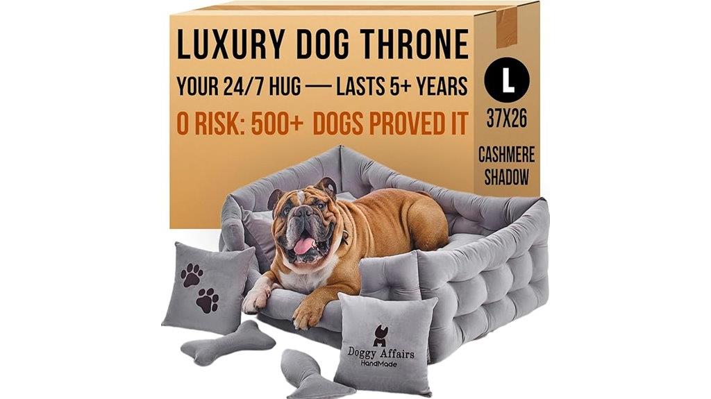 elegant velvet dog throne