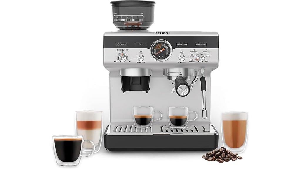 espresso machine with grinder