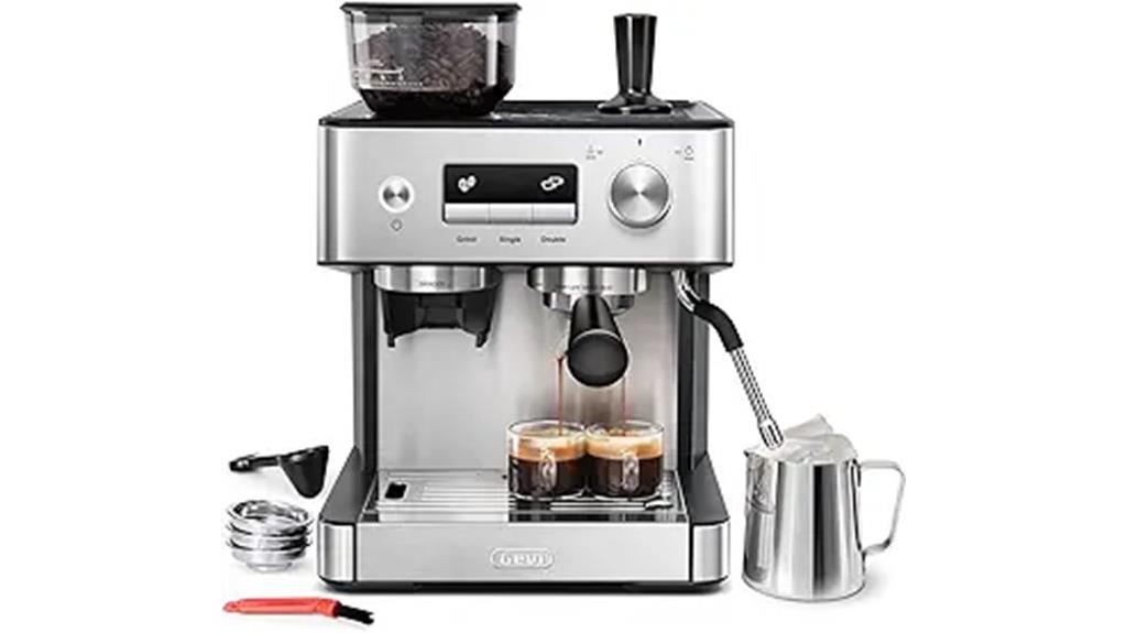espresso machine with grinder