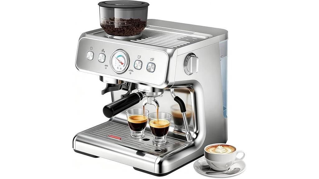 espresso machine with grinder
