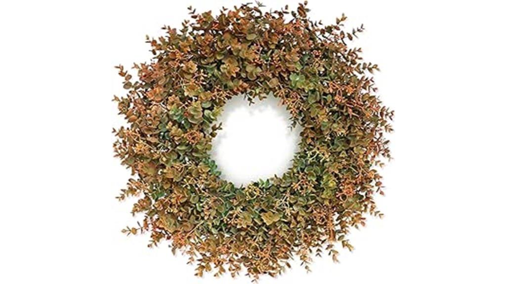eucalyptus orange fall wreath