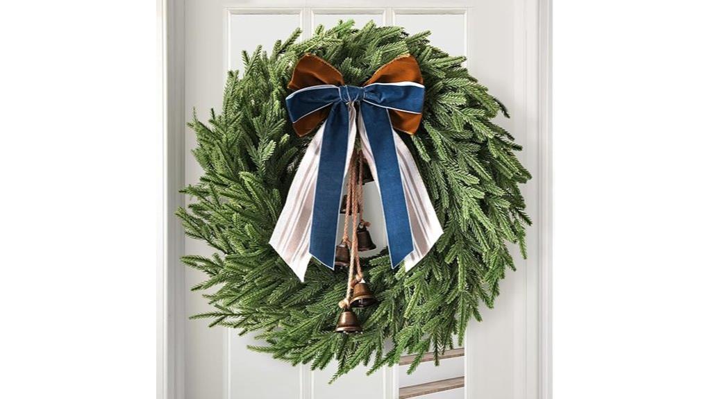 festive wreath with bells