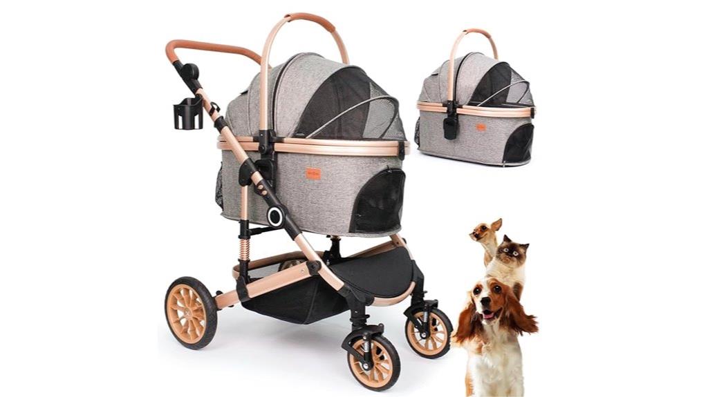 foldable multi wheel pet carrier