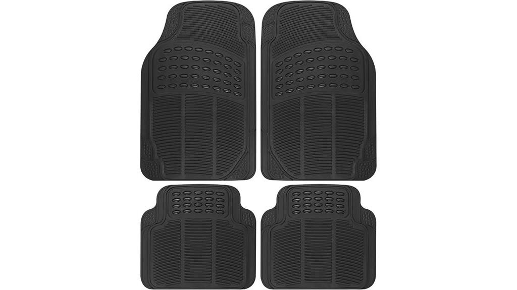 four piece rubber car mats