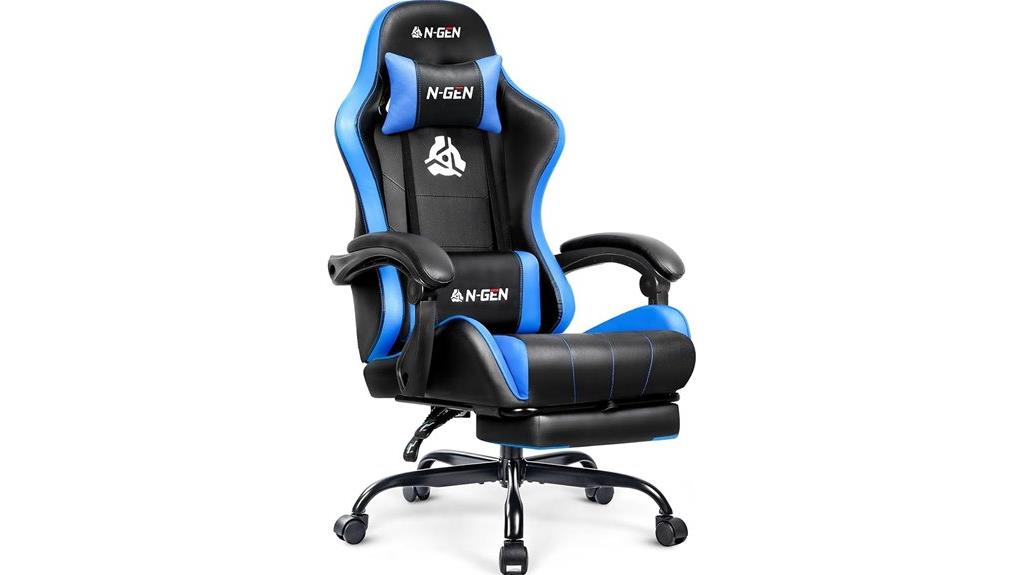 gaming chair with footrest