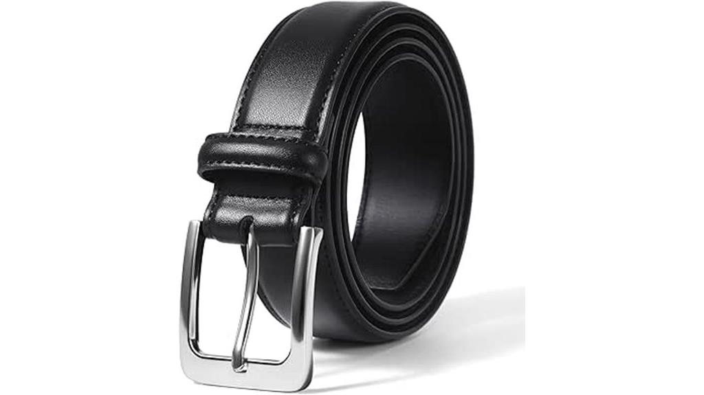 genuine leather dress belt