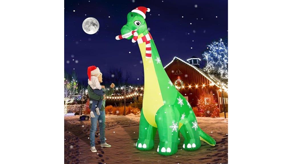 giant inflatable dinosaur christmas