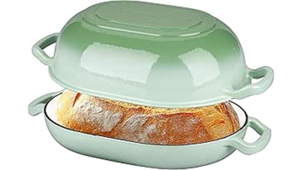 green 7qt cast iron oven