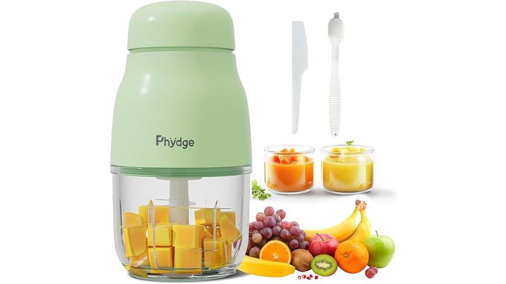 green baby food blender