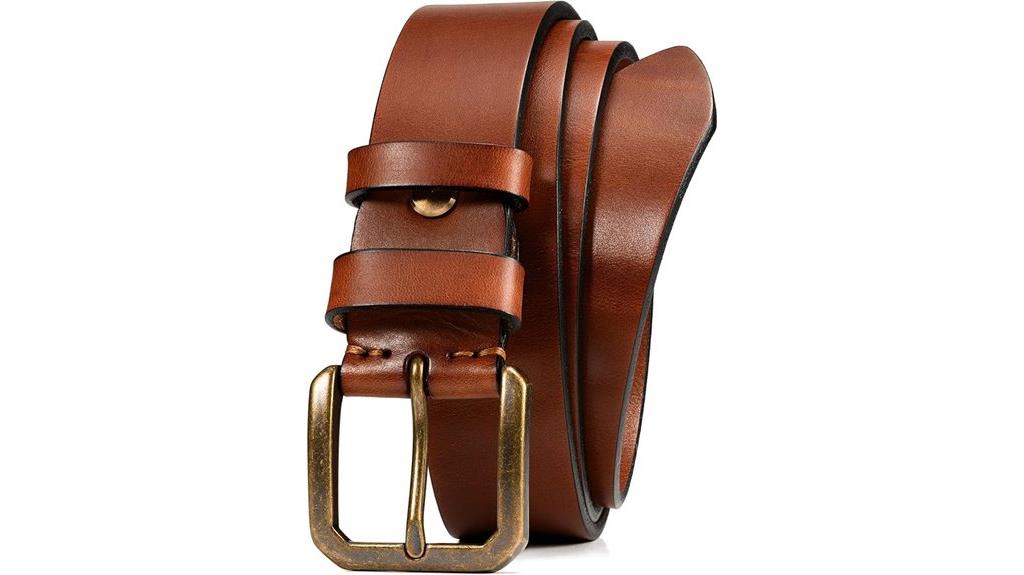 heavy duty casual leather belt