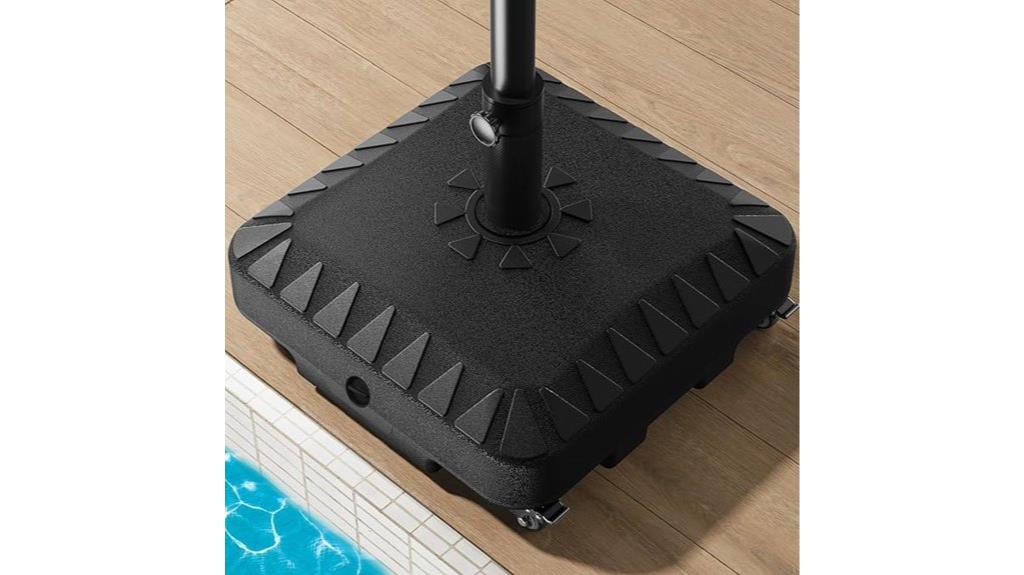 heavy duty wheeled umbrella stand