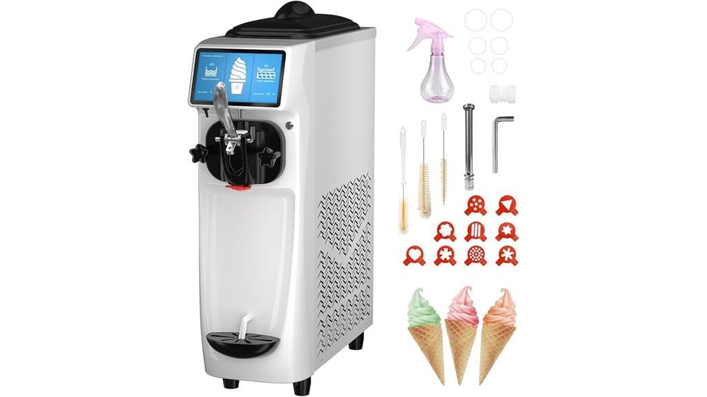 ice cream machine with screen
