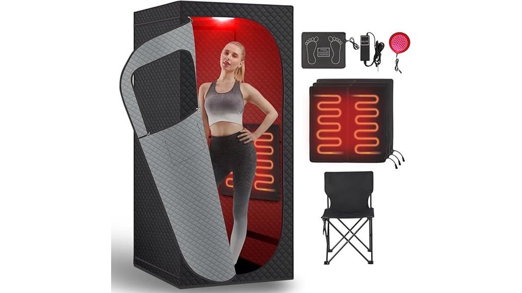 infrared sauna with red light