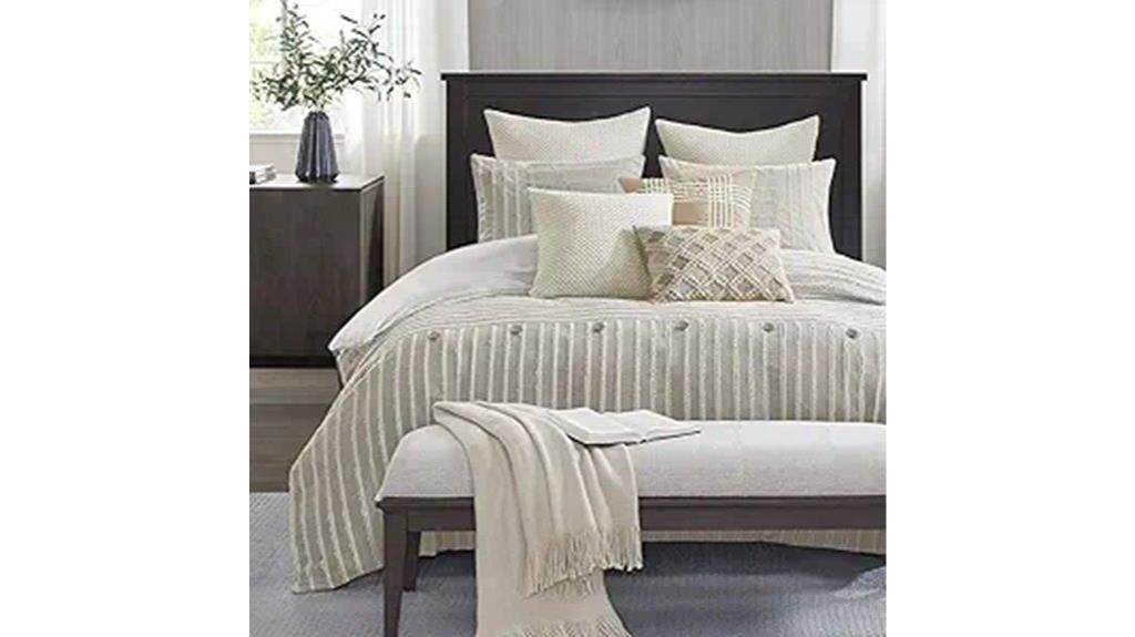 king jacquard stripe comforter