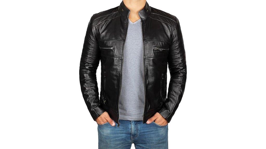lambskin cafe racer jacket
