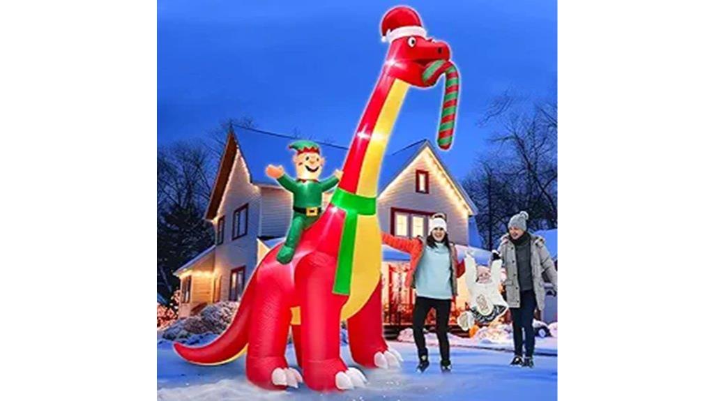 large led inflatable santa