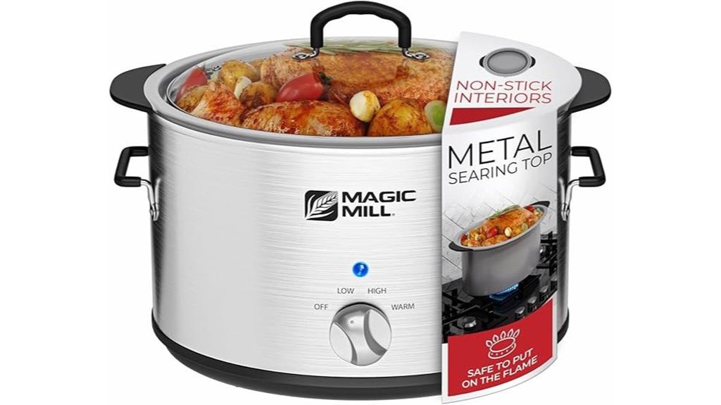 large non stick slow cooker