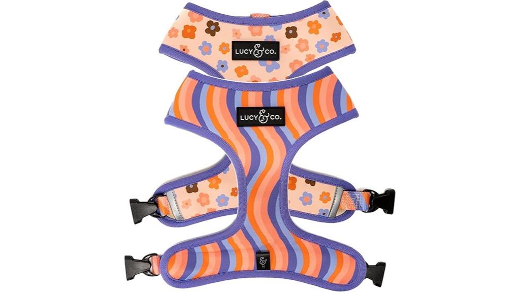 large reversible floral harness