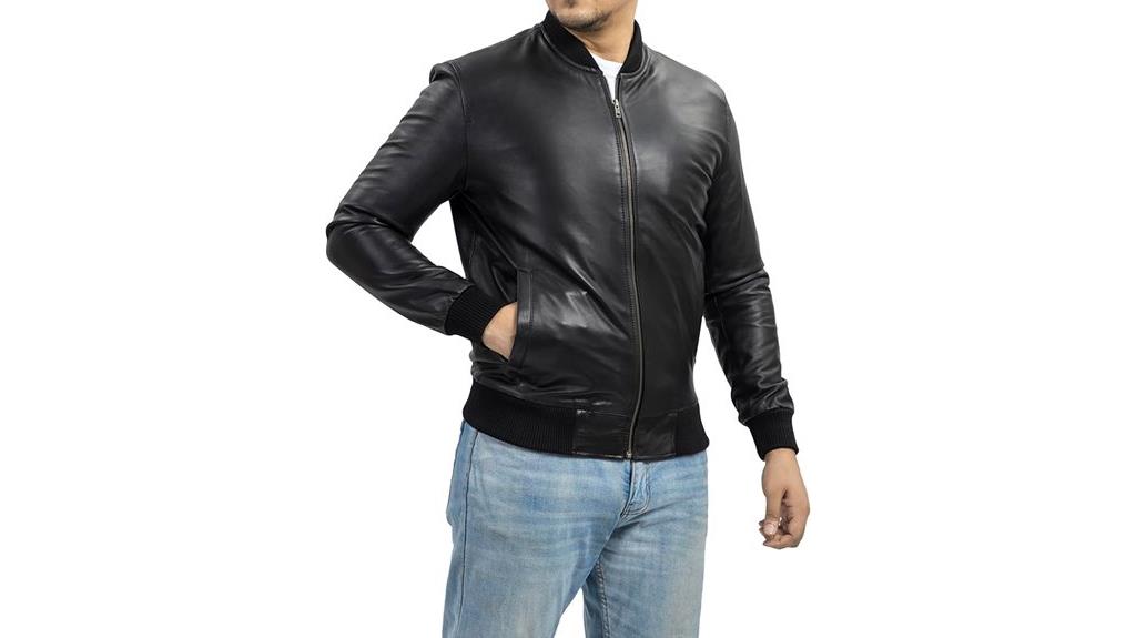 leather bomber jacket