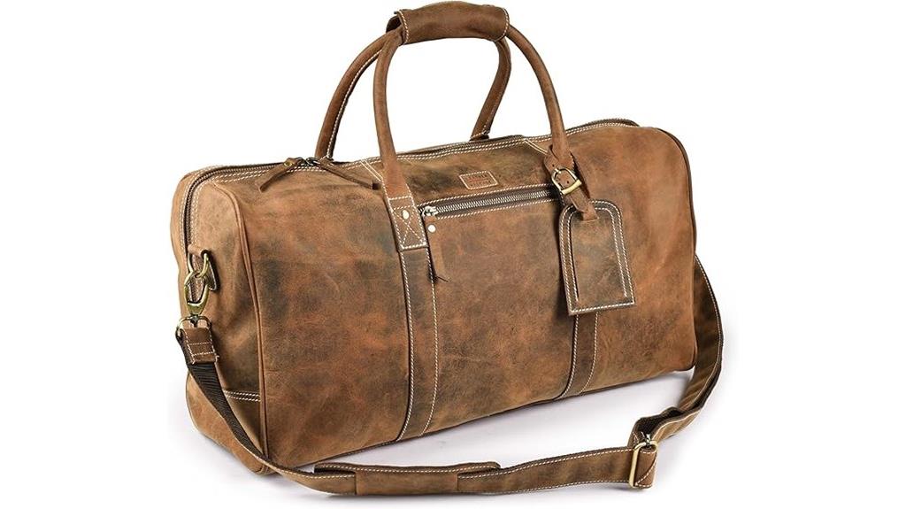 luxury leather duffel bags